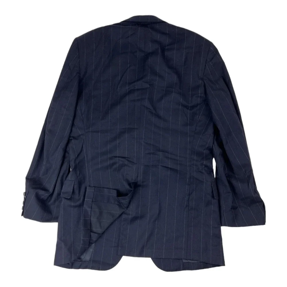 Oxxford Clothes Gray Striped Worsted Wool 2 Btn 1 Vent Blazer Mens Size‎ 43T